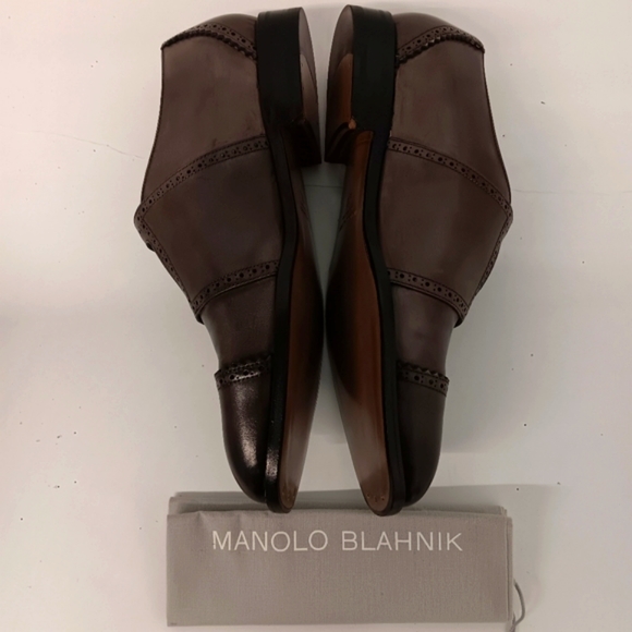 Manolo Blahnik Men's Callimaco Monkstrap Dress Shoes - EU 42.5/US9.5 - Picture 5 of 16